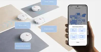 Fshese robot Xiaomi per qilima me thithje te fuqishme dhe dy kalime | 75Mall