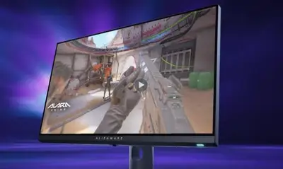 Monitor gaming Dell Alienware 320Hz me G-SYNC Compatible FreeSync Premium dhe AdaptiveSync per gameplay te rrjedhshem pa dridhje
