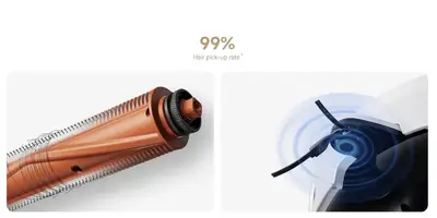 Brusha kunder ngaterresave me prerje automatike per pastrim pa bllokim te flokeve