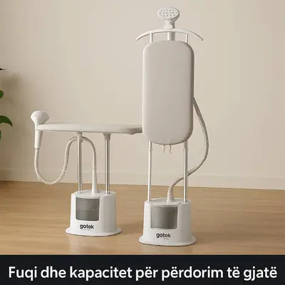 Hekur Gotek 2000W per hekurosje te gjate dhe drejtues rrobash | 75Mall