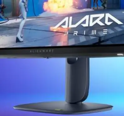 Dell Alienware gaming monitor baze kompakte 320Hz design qe kursen hapesire ne tavoline per setup gaming dhe workstation