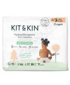 KIT&KIN DIAPERS SIZE 3, 7-13 KG, 34 PCS