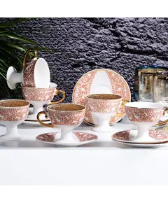 Filxhana set porcelani 6c, Ngjyra: Pjeshkë