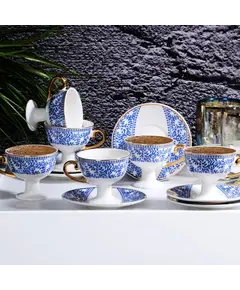 Filxhana set porcelani 6c, Ngjyra: Kaltërt