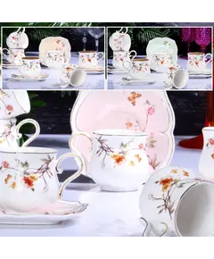 Filxhana set porcelani 6c, Ngjyra: Kuqe