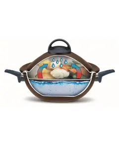 Tenxhere VapSì wok 2 doreza +mbulese me vrima+pirun+kapak (24cm)"