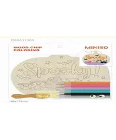 Tabelë me 6 markera Mini Family Halloween Series  DIY Wooden Ornament (6in)