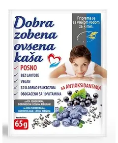 Qullë tërshëre me fara Chia dhe boronicë 65g/P20