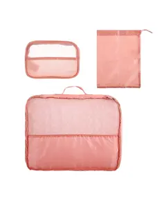 Çantë rrobash për ruajtje minigo 3 Pcs(Pink)