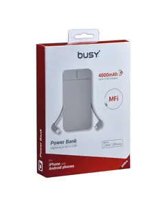 Power Bank Busy 4000 mAh MFI & Micro  