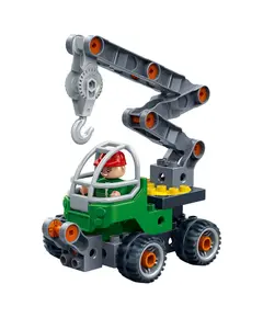 Lodër - Construction Vehicle Big Building Blocks(Crane, 20 copë)