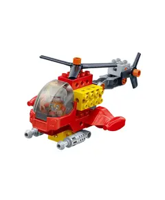 Lodër - Construction Vehicle Big Building Blocks(Helicopter, 17 copë)