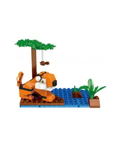 Lodër - Rainforest Animals Building Blocks(Tiger, 73 copë)