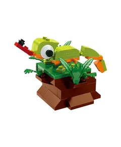 Lodër - Rainforest Animals Building Blocks(Lizard, 73 copë)