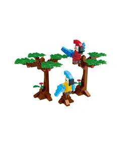 Lodër - Rainforest Animals Building Blocks(Parrot, 125 copë)