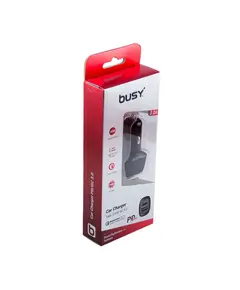 Adapter për makinë Busy USB2 Car Charger Qualcomm+PD carbon "