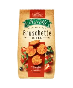 BRUSCHETTE MARETI TOMAT, OLIV&OREGAN STACK70G*15PC