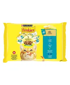 Friskies ushq mace me Salmon (4x85g)/P12