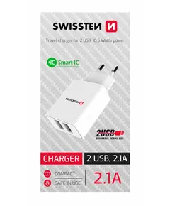 Mbushës telefoni Swissten TRAVEL SMART IC 2XUSB 22034000