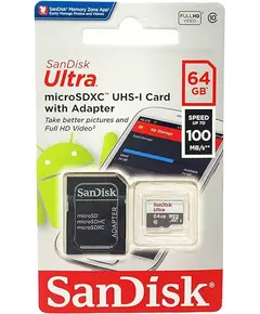 MicroUSB  SanDiskUltra microSD 64GB, Class 10