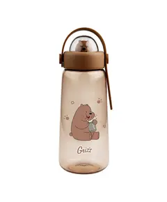 Shishe plastike We Bare Bears 600ml Grizz, Ngjyra: Kafe