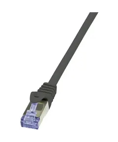 Kabëll Patchkabel CAT a6a RJ45  SFTP PIMF  0,5m / Black