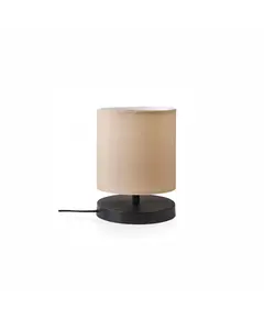 LT02-96 LAMBARIO-MILKY BROWN-FABRIC HEAD/PLASTIC BASE-1XE14-MAX40W-PORTABLE LUMINAIRE