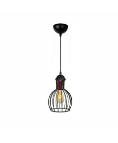 LT02-02 LAMBARIO-MANOLYA-METAL-BLACK-1XE27-MAX40W-PENDANT LUMINAIRE