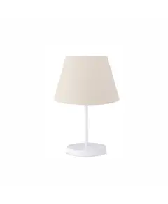 LT02-105 LAMBARIO-CREAM-FABRIC HEAD/METAL BODY/PLASTIC BASE-1XE27-MAX40W-PORTABLE LUMINAIRE