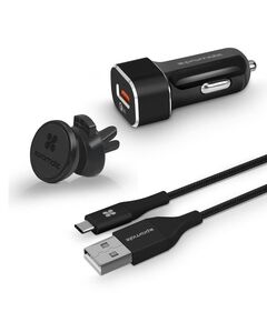 Adapter për makinë PROMATE AutoGear - QC3 USB-C  / Black"