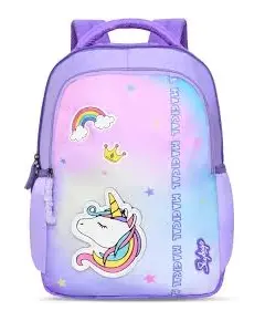 Bubbles unicorn 04 school backpack lilac