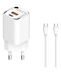 Adapter Serioux RETEA 30W  USB-A USB-C / White