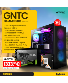 Kompjuter GNTC BUILD GAMING Ryzen 7 9800x3D/16GB/1TB/ RTX4060