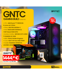 Kompjuter GNTC BUILD GAMING Ryzen 7 9800X3D/16GB/1TB/ RTX4060 Ti