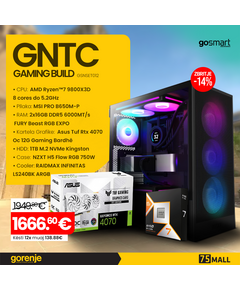 Kompjuter GNTC BUILD GAMING Ryzen 7 9800x3D/32GB/1TB/ RTX4070