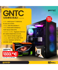 Kompjuter GNTC BUILD GAMING Ryzen 7 9800x3D/16GB/1TB/ RTX4060