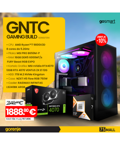 Kompjuter GNTC BUILD GAMING Ryzen 7 9800X3D/32GB/1TB/ RTX4070