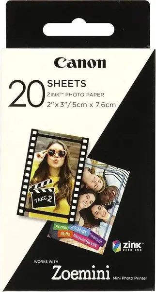 Photo paper CANON ZINK , 5x7.6 cm, 20 cope