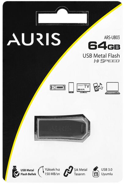 USB Auris 64GB 3.0 Metal Flash