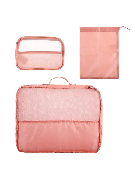 Çantë rrobash për ruajtje minigo 3 Pcs(Pink)