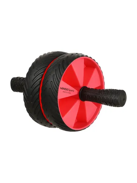 MINISO Sports - Double-wheel Ab Roller (Coral Red), Ngjyra: Kuqe