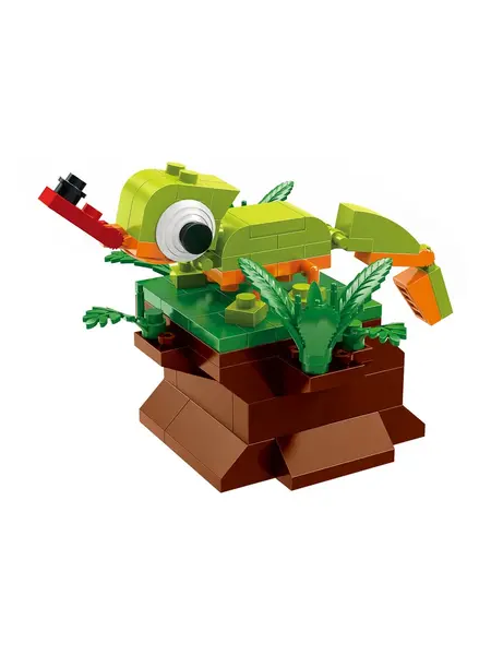 Lodër - Rainforest Animals Building Blocks(Lizard, 73 copë)