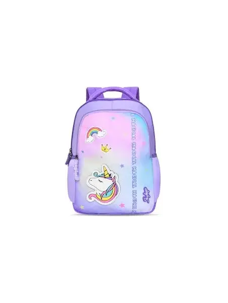 Bubbles unicorn 04 school backpack lilac