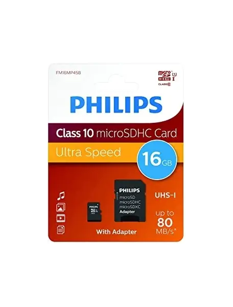 MicroUSB PHILIPS SDHC PH MICRO +ADAPTER 16GB CL