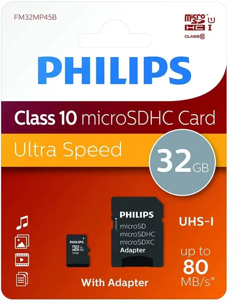 MicroUSB PHILIPS SDHC PH MICRO +ADAPTER 32GB