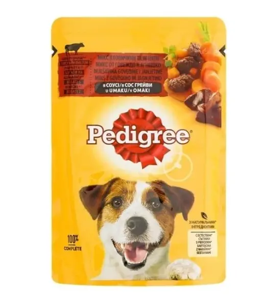 PEDIGREE CIG POUCH Viç dhe Qengj 100g/P24