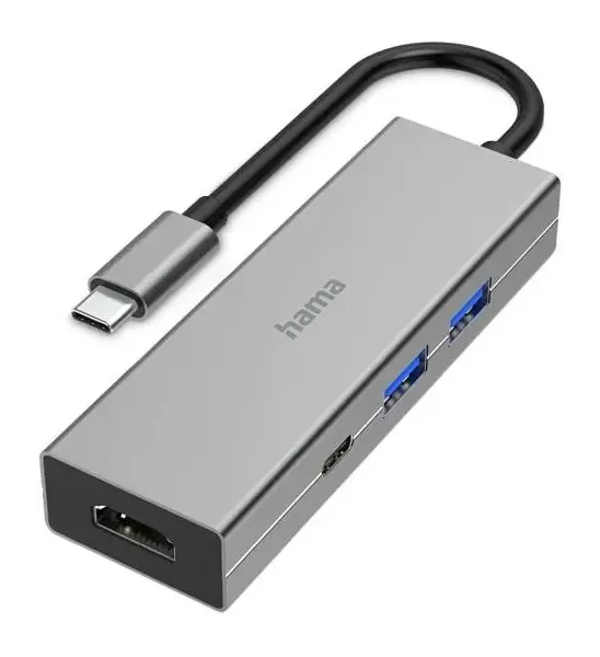 Konvertues Hama Multiport  4NË1, 2X USB 3.2, HDMI DHE USB-C (DATA), 200107