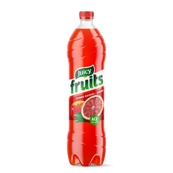 Juicy Fruits portokall i kuq dhe mollë 1.5L/P6