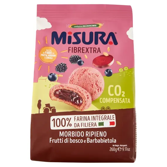 Biskota me fruta mali, MISURA, 260g/P8