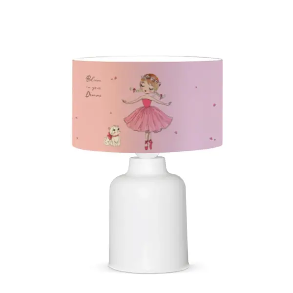 LT02-68 LAMBARIO-PINK-FABRIC HEAD/PLASTIC BODY-KIDS -1XE27 MAX40W-PORTABLE LUMINAIRE